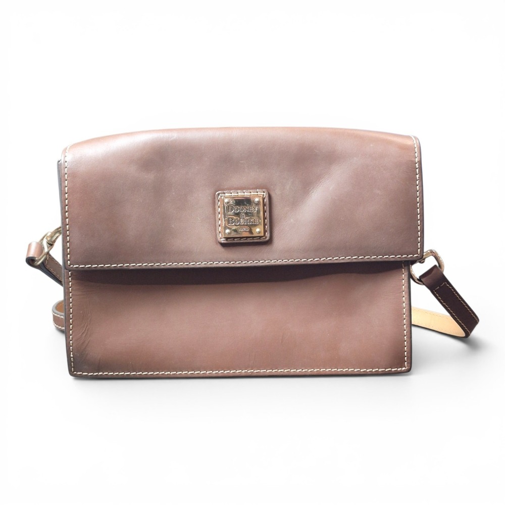 Dooney & Bourke Women's Wexford Leather Crossbody Saddle Bag Brown